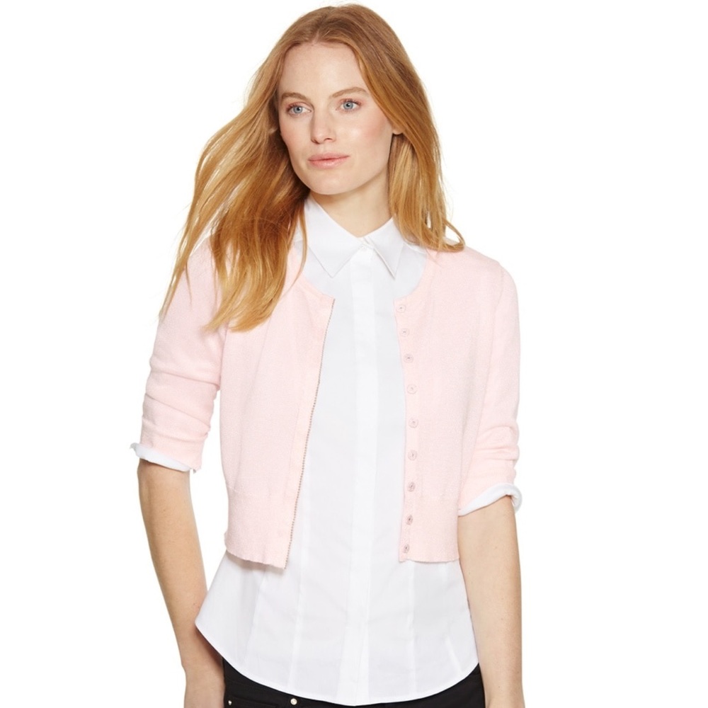 WHBM size M 3/4 sleeve crop sweater